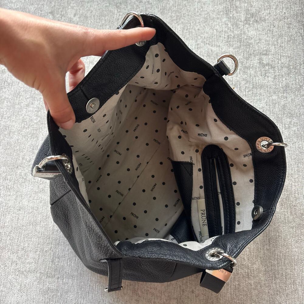 Prune Leather Shoulder Bag - Picture 5 of 8